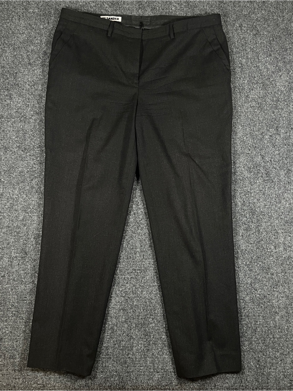 Jil Sander Pants Mens 34x27 Black Wool Dress Trousers Regular Fit Italy